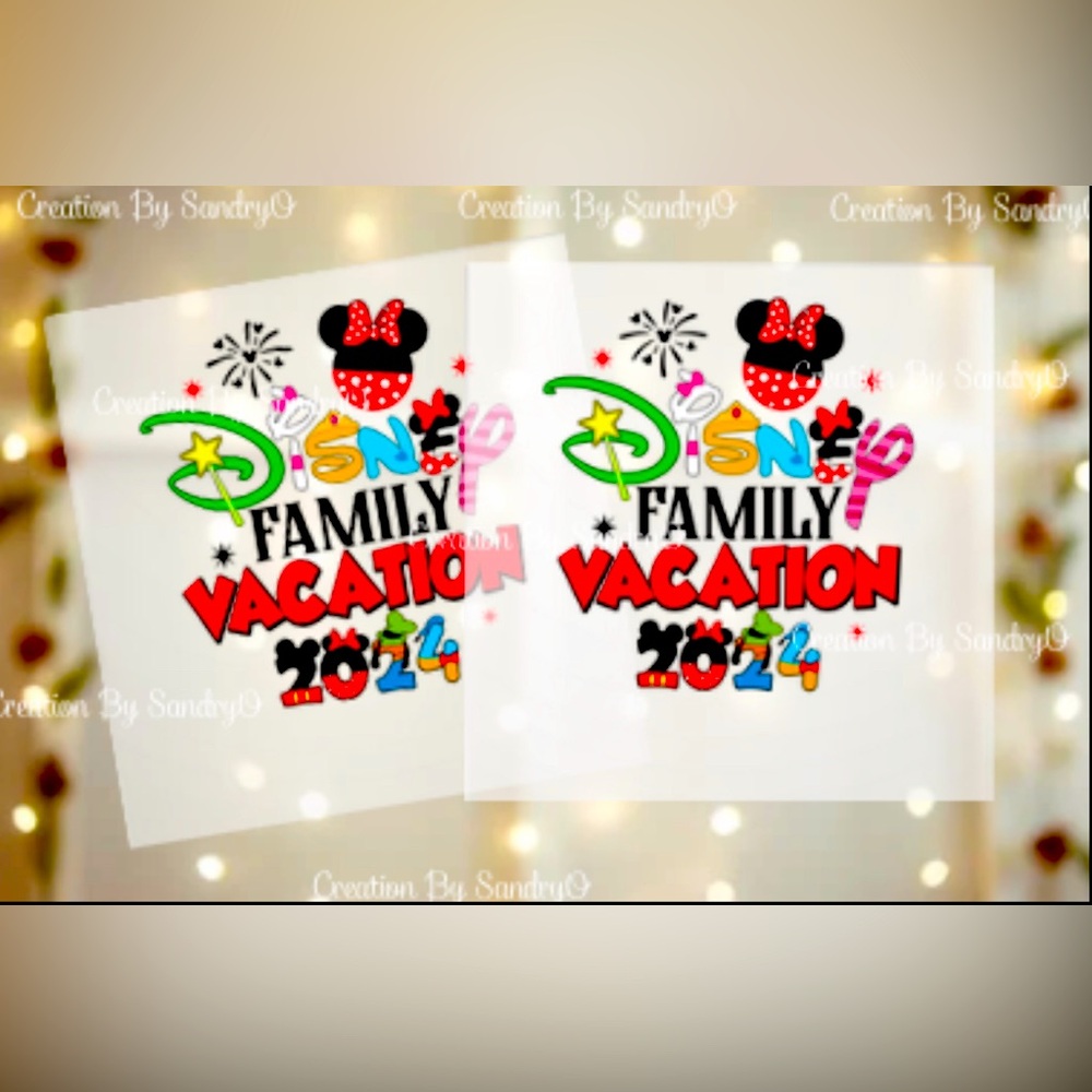 DTF TRANSFER | Disney Family Vacation 2024 | Design for a t-shirt